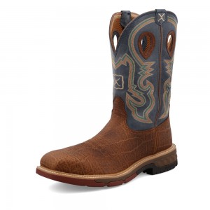 Twisted X 12" Western Trabajo Boot Azules | XEYF7405