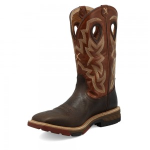 Twisted X 12" Western Trabajo Boot Chocolate Marrom | VTIO3112