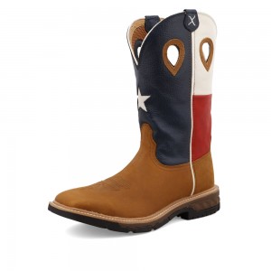 Twisted X 12" Western Trabajo Boot Marrom Claro | KUEO7246