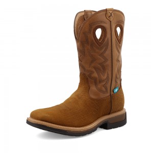 Twisted X 12" Western Trabajo Boot Marrom Oscuro Marrom | BGNU1512