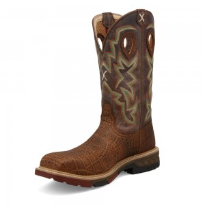 Twisted X 12" Western Trabajo Boot Marrom Marrom | MRLK9681