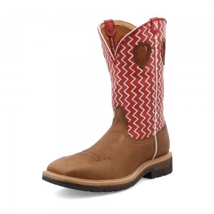 Twisted X 12" Western Trabajo Boot Rosas | XIHY9900