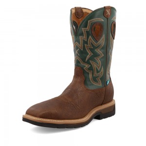 Twisted X 12" Western Trabajo Boot Verdes | VKPR1111