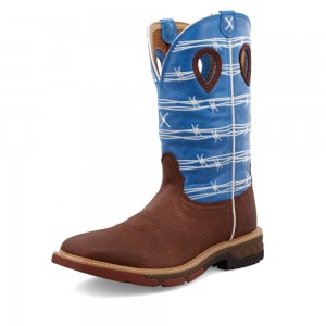 Twisted X 12" Western Trabajo Boot Vino Azules | GCDD2984