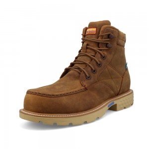 Twisted X 6" Trabajo Boot Marrom | YWWE0892