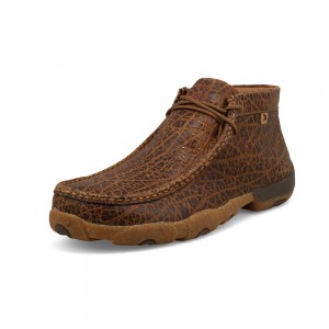 Twisted X Chukka Driving Moc Golden Elephant Print | PCHX4350